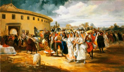 Going to the Bull Ring by Eugenio Lucas Villamil